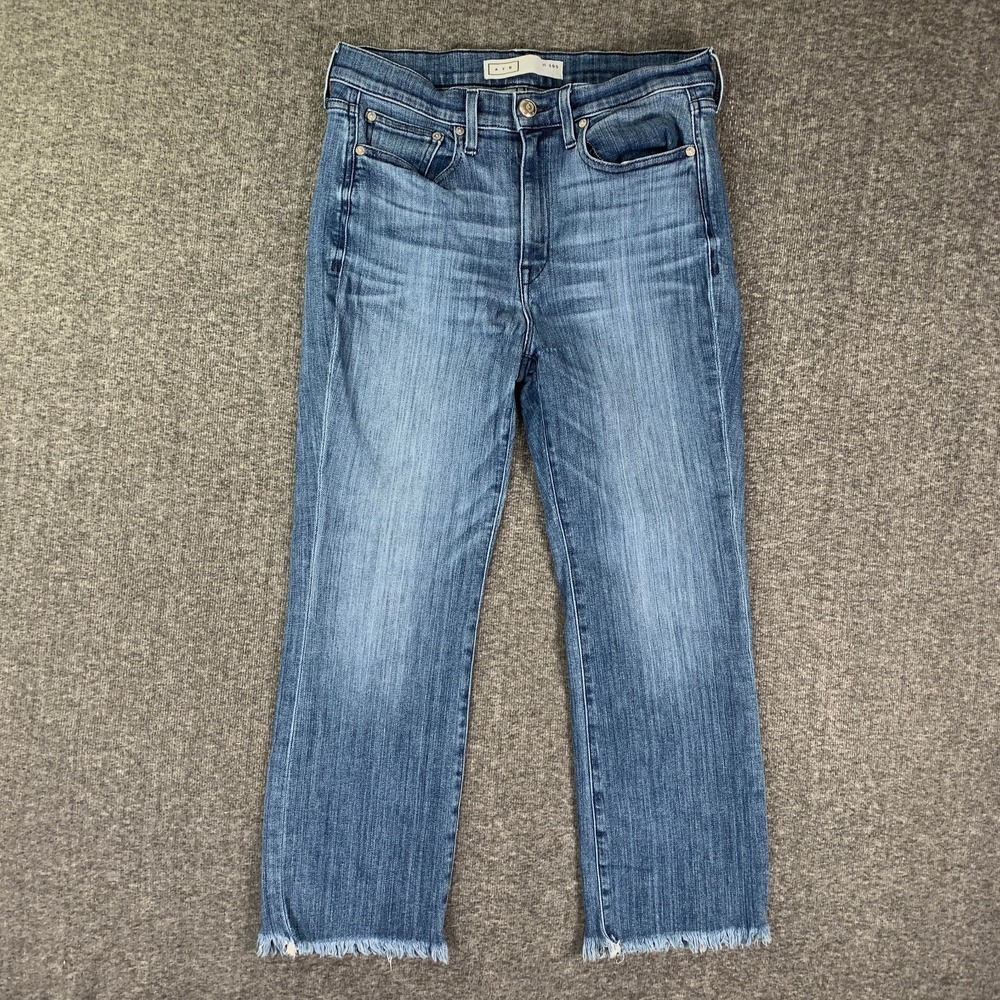 AYR Jeans Womens 30S The Pop Denim Frayed Stretch All Year Around Raw Hem